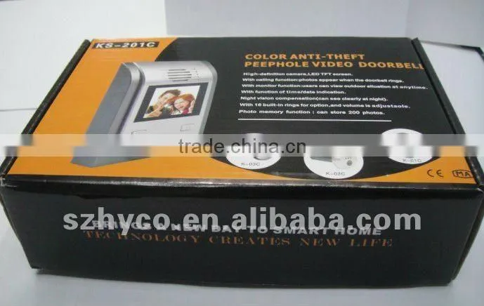 Digital door viewer camera with photo&video recording function