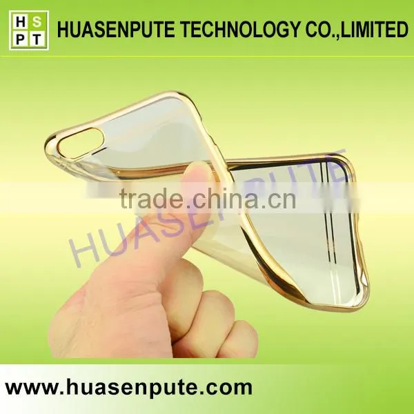 Electroplated TPU Clear Cell Phone Case for Iphone 6