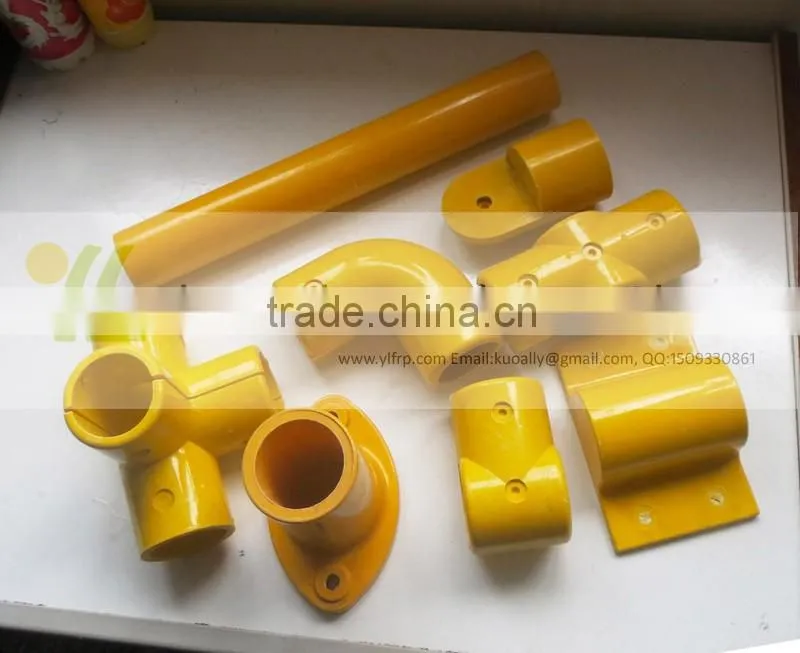 50mm FRP fiberglass square round tube handrail fence guardrail