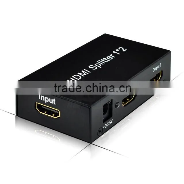 high-quality 1 to 2 1*2 Port HDMI Splitter support 3d hdmi splitter