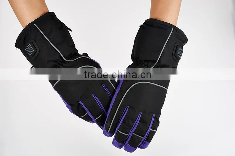 battery warm heating snow gloves