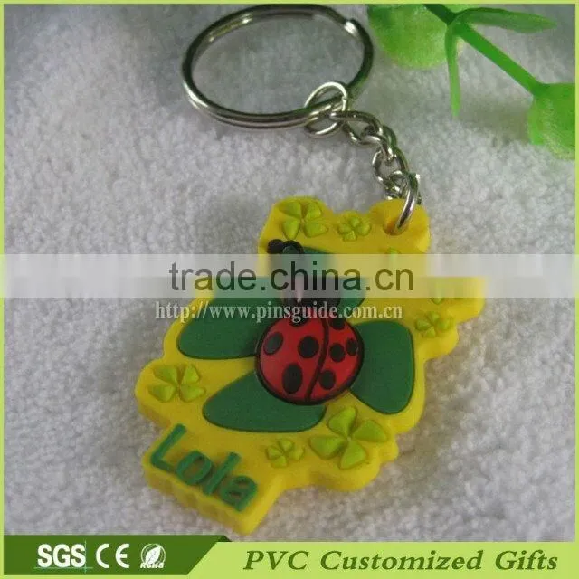 Wholesale Promotional Personalized Customized 3d Soft Plastic Keyrings