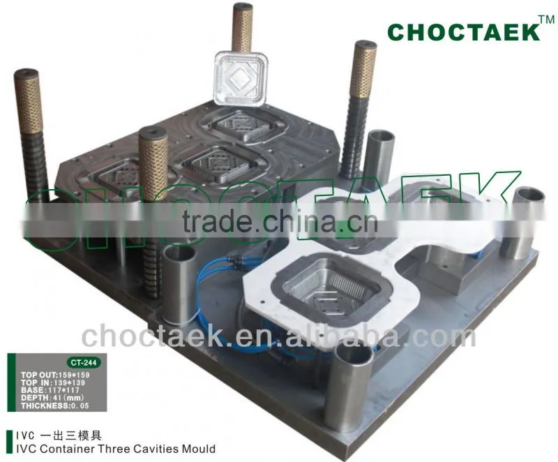 IVC Aluminium foil container mold with four cavities
