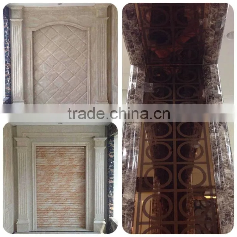 2015 new products Low cost building materials interior decorative plastic marble skirting