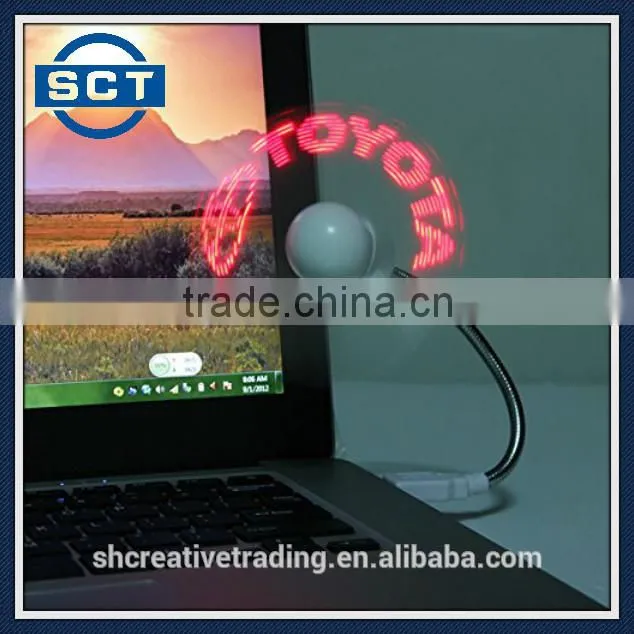 Mini Portable Flexible Desktop Computer Notebook PC Colorful LED Light USB Fan