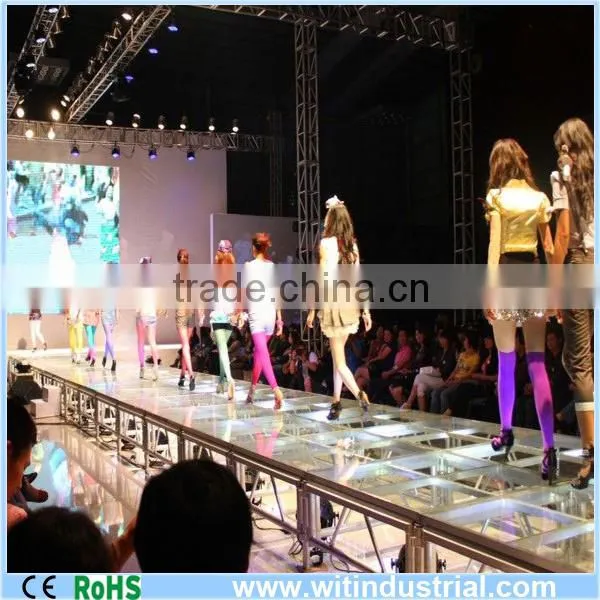 aluminum frame acrylic transparent catwalk stage