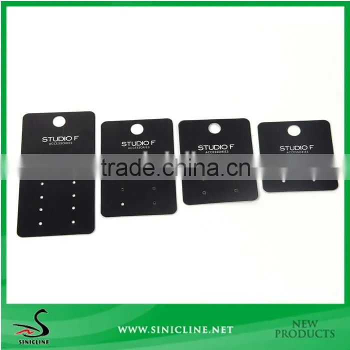 Sinicline custom black jewelry set card with holes