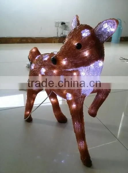 3D acrylic deer motif LED christmas light