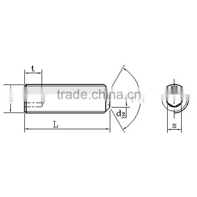 Hex Socket Set Screw Stainless Steel Set Screw