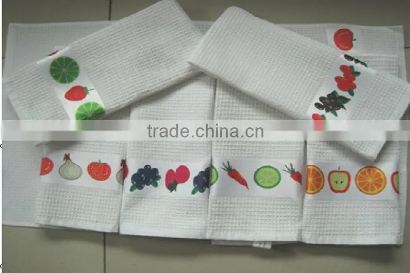 wholesale cotton white linen tea towel