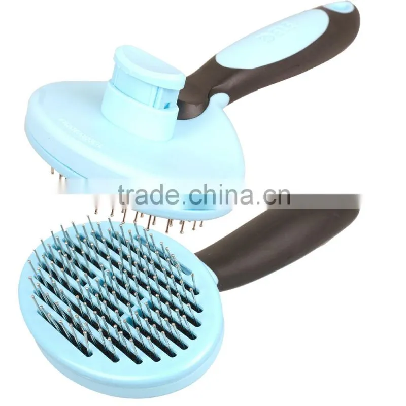 Pink/Blue Thick Pin Pet Fur Grooming Dog Comb Brush Shedding Tool