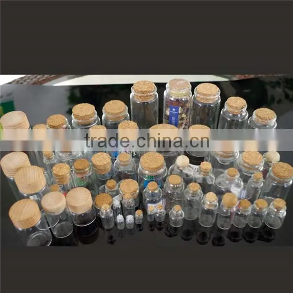 12mm diameter small glass bottle design with cork