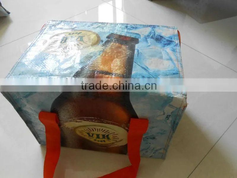 PP woven plastic wine cooler bag