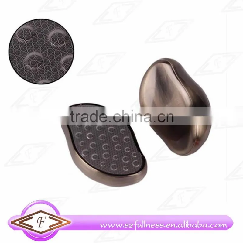 High quality Bronze color etching stainless steel callus remover pedicure foot file