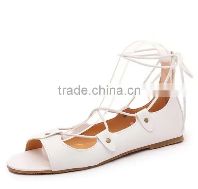 New Design Low Price Lady flat sandals for ladies pictures