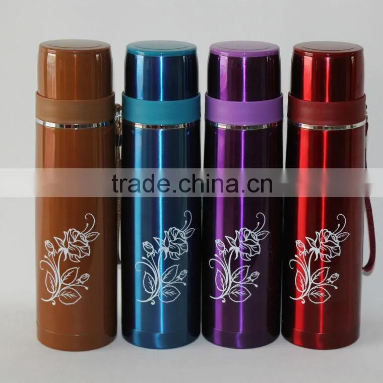 wholesale 500ml colorful double wall funky thermos flask