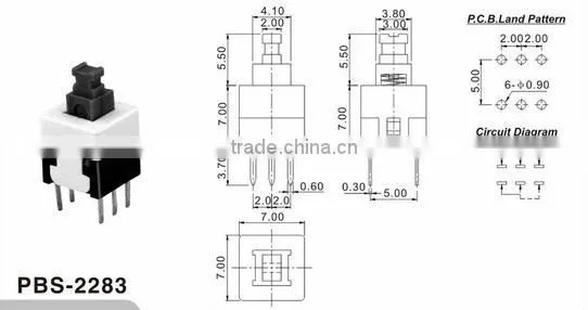 anti-vandal push button switch