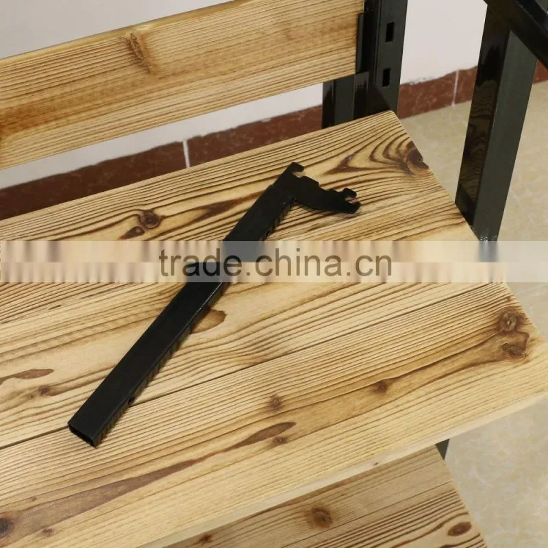 Wood and metal clothes display Trousers rack with hanging