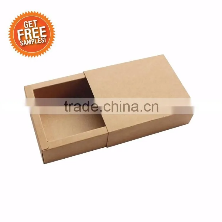 Luxury custom printed recyclable brown kraft paper gift box