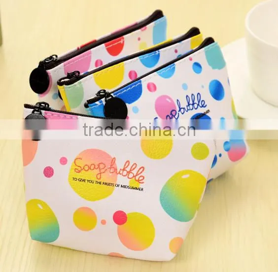 Hot sale color printing PU leather coin purse china factory