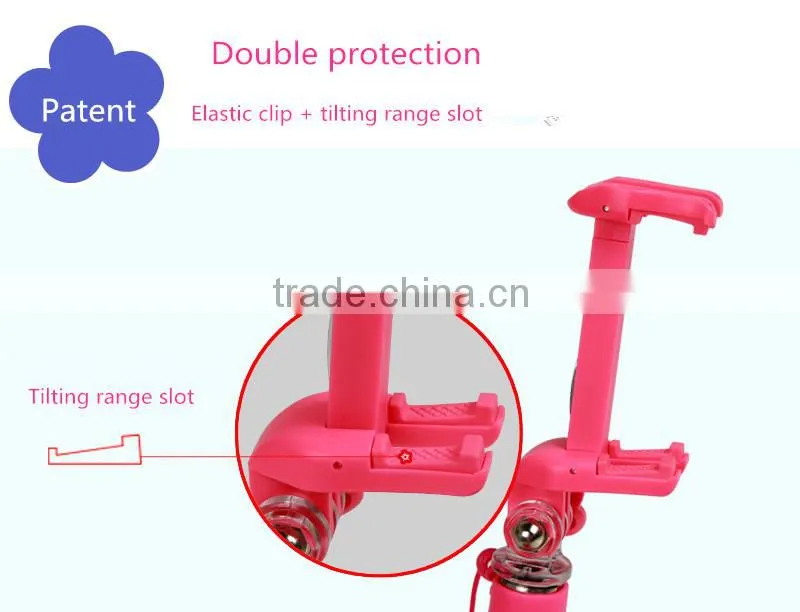 Super Mini 5 Plum Blossom Wired Selfie Stick Secret Garden Flower Selfie Stick For Christmas