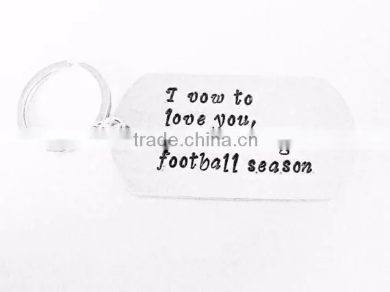 Customized gift metal alloy Personalized stamped keychain