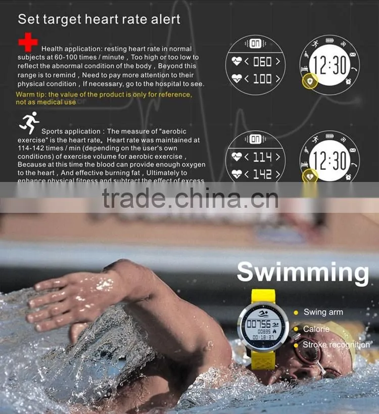 F69 Waterproof Smart Watch IP68 Professional for Swiming Helthy Heart Rate Sleep Monitor Anti Lost Smartwatch for Iphone 6S 6 5