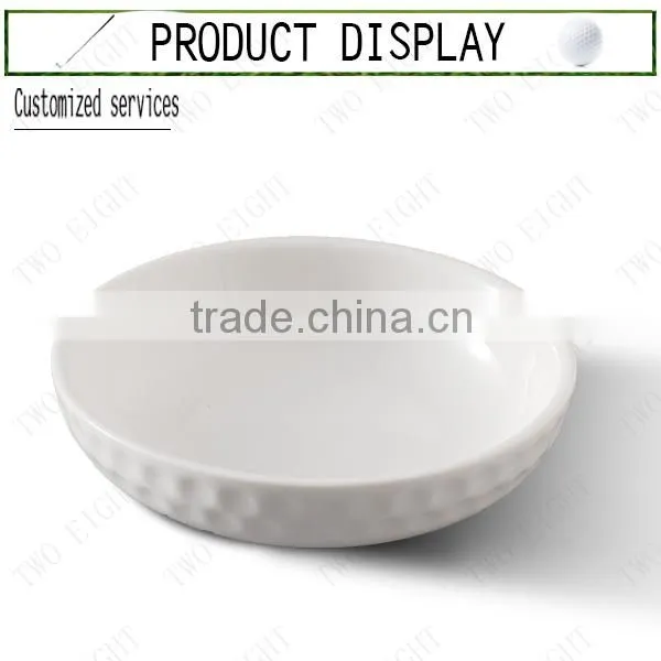 pure white round new design ceramic small butter dish