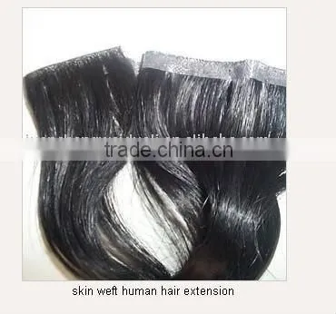 silky skin weft Remy Hair 100% human hair exetension
