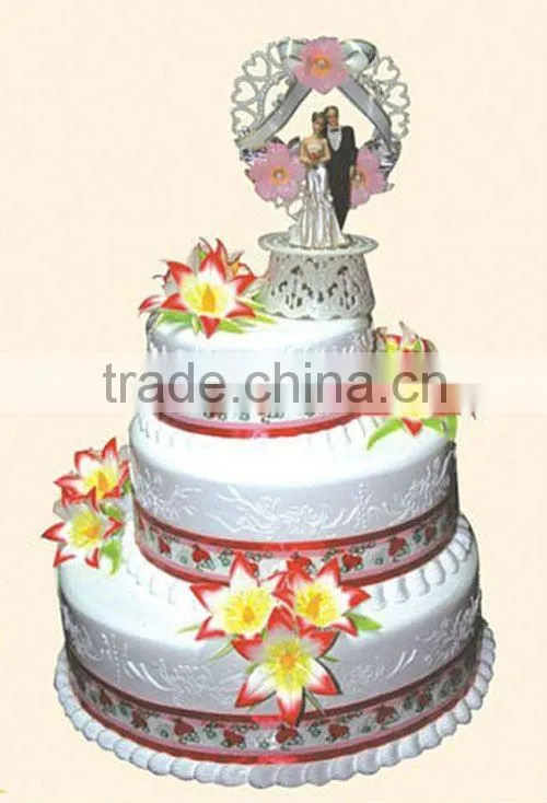 Plastic Wedding Simulation 3-tier Cake display