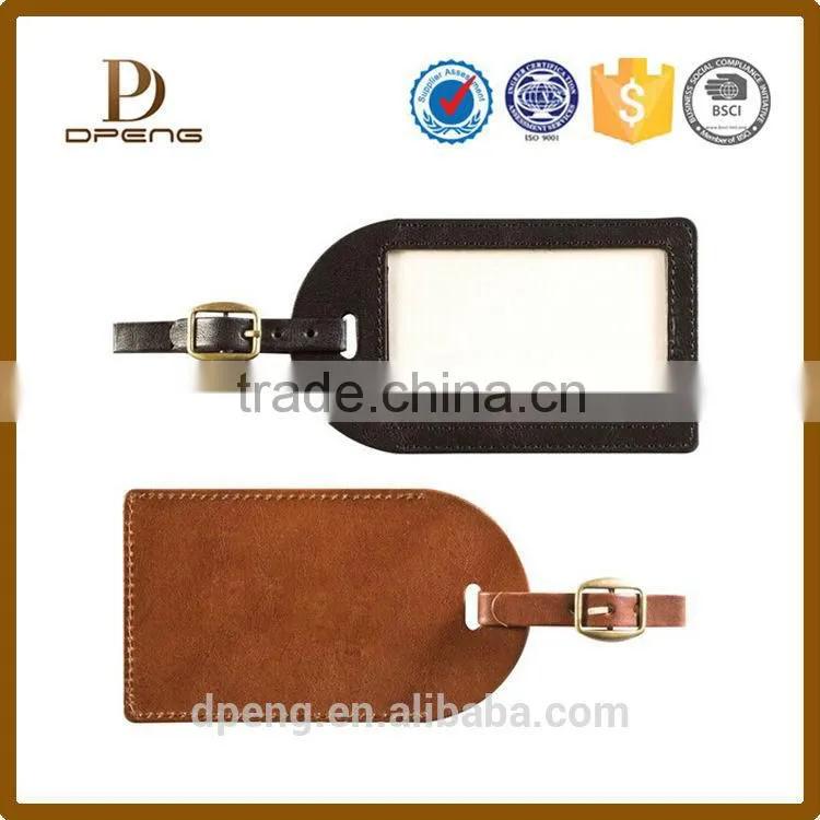 oem funny luggage tag Leather Luggage Tags