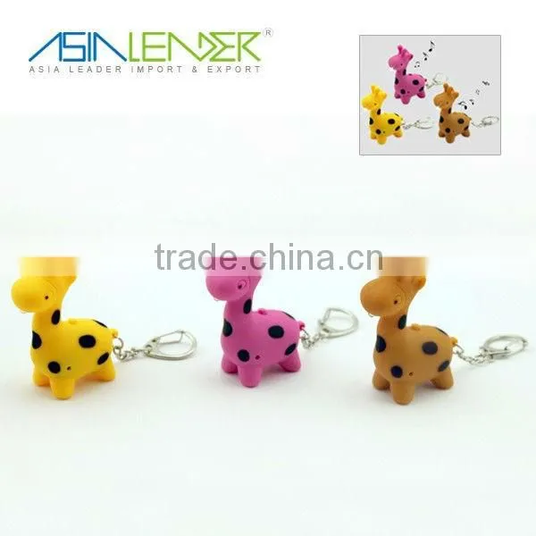 2013 Animal Shape Led Keyring Light with Sound