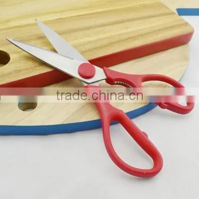 hot sale multi-purpose kitchen scissors with safety cover and TPR handle