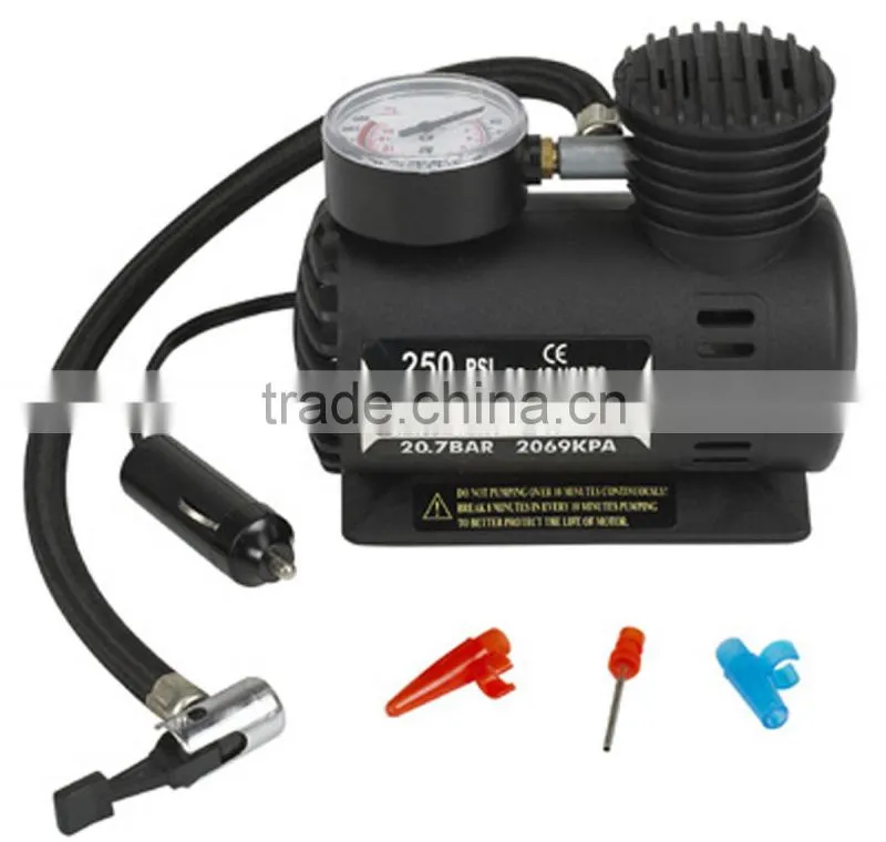 12V Electric Car Bike Metal Air Compressor Pump Tire Inflator Metal Construction