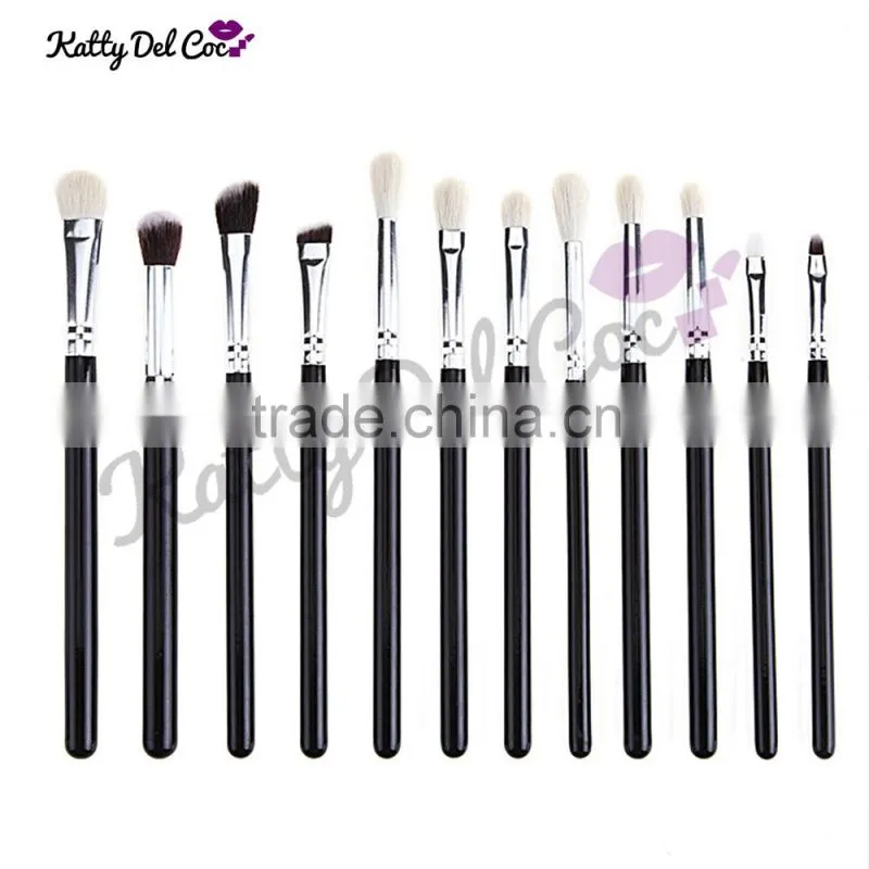 Fashion color Private label 12pcs professional makeup brush set,PU bag