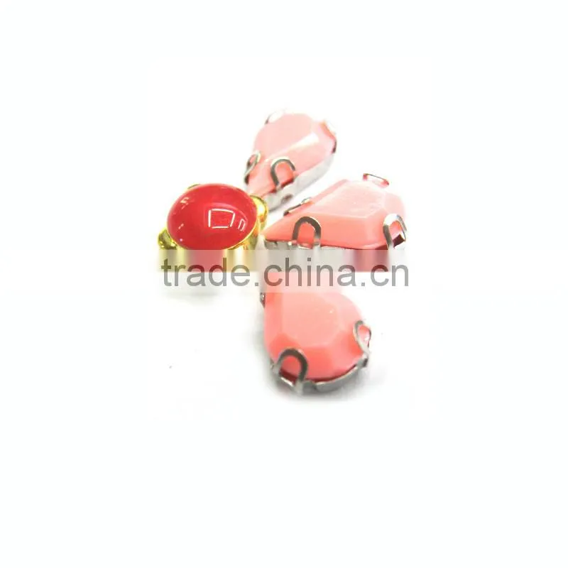 garment use milk acrylic stone claw setting chunky candy beads resin pastel color garment sayjual manik
