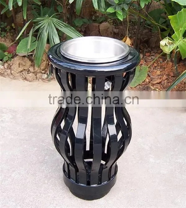 Customizable street ash urn iron outdoor ashtray