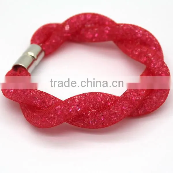 mesh style wrap mixed crystals bio magnetic bracelet price