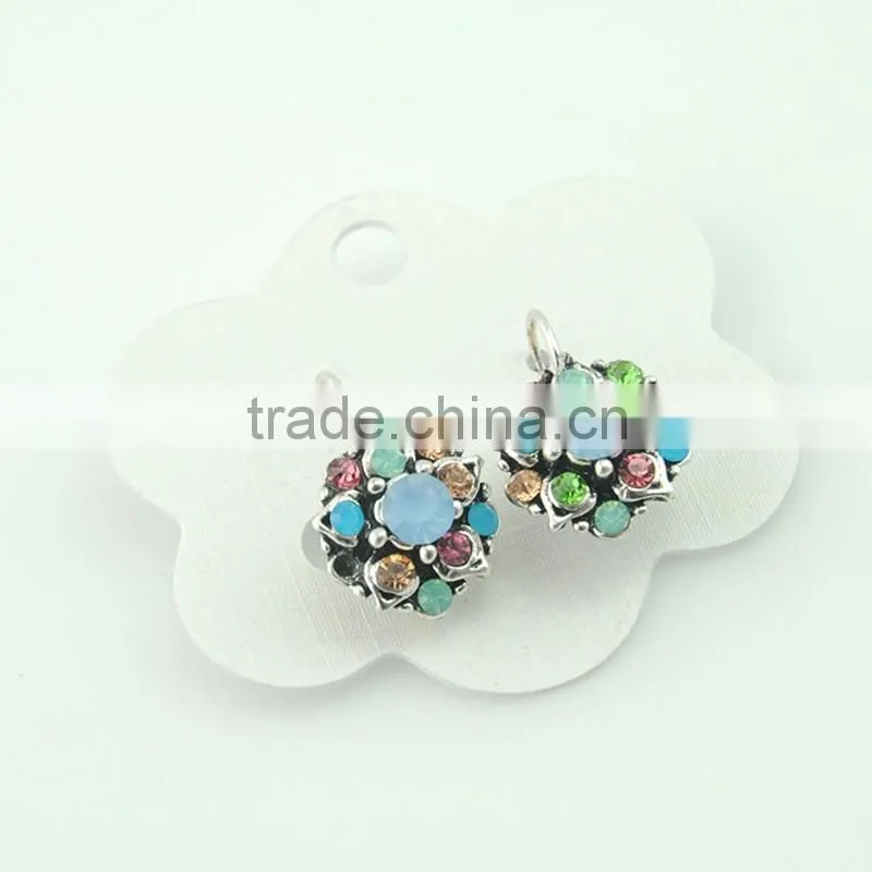 Hight Quality Earrings For Non Pierced Ears Druzy Rhinestone Plastic Earrings