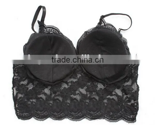 High quality lace bralette,Sexy Deep V Full Lace Camisole
