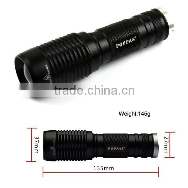 101 Portable Rechargeable self defence Torch Aluminum Powerful zoom flashlight