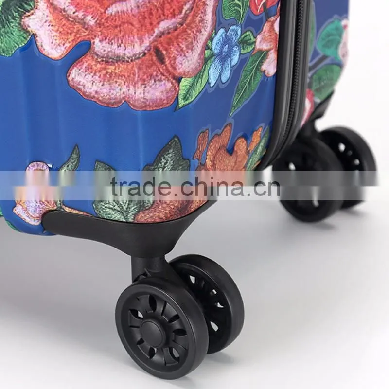 Good Quality Flower Print ABS PC Luggage Eminent Hard Luggage