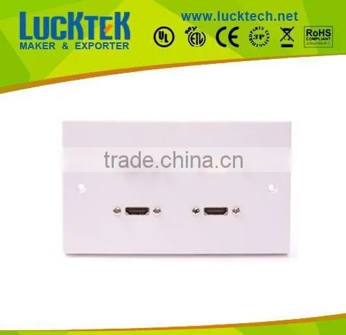 SVGA, 2 x VIDEO and USB B Female Couplers double gang UK Faceplate Wall Plate