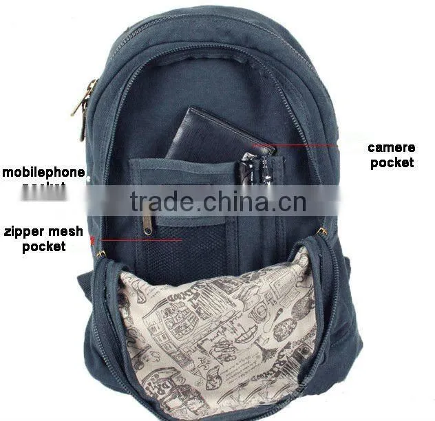 canvas leisure laptop backpack