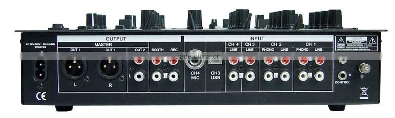 factory supply 4 channel sound mixer MIX-4DUSB professional Stage Sound System dj mixer
