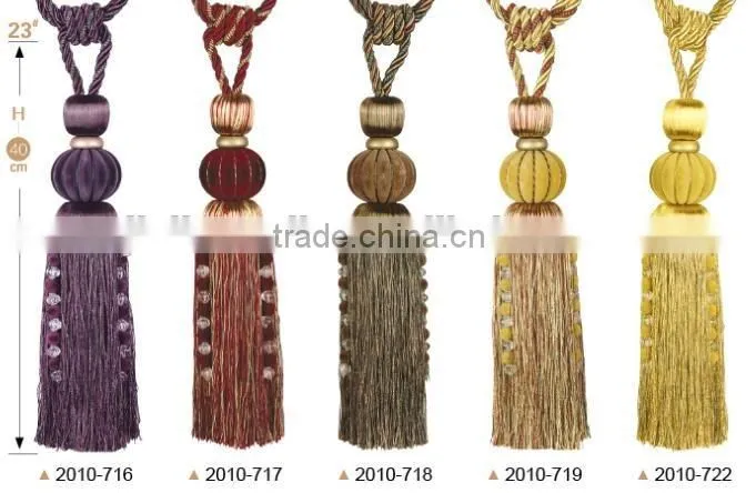 china supplier curtain beaded polyester tassel