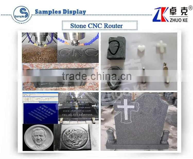 4 Axis Hybird Servo Motor Heavy Duty Stone CNC Router ZK-9015 900*1500MM With 5.5KW Water Cooling Spindle&Air Cylinder