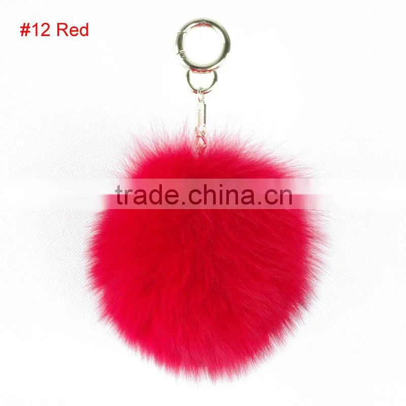 Handmade Top Quality14-16cm Fluffy Fur Wholesale Genuine Fox Fur Ball KZ151002