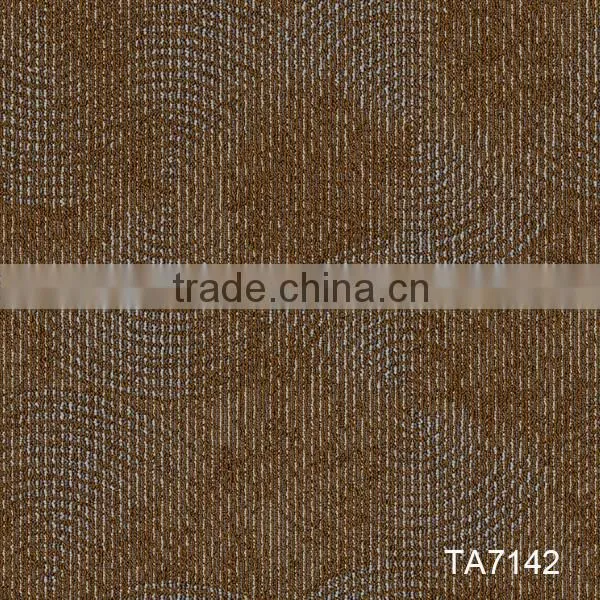 Durable level loop carpet tiles with PVC backing