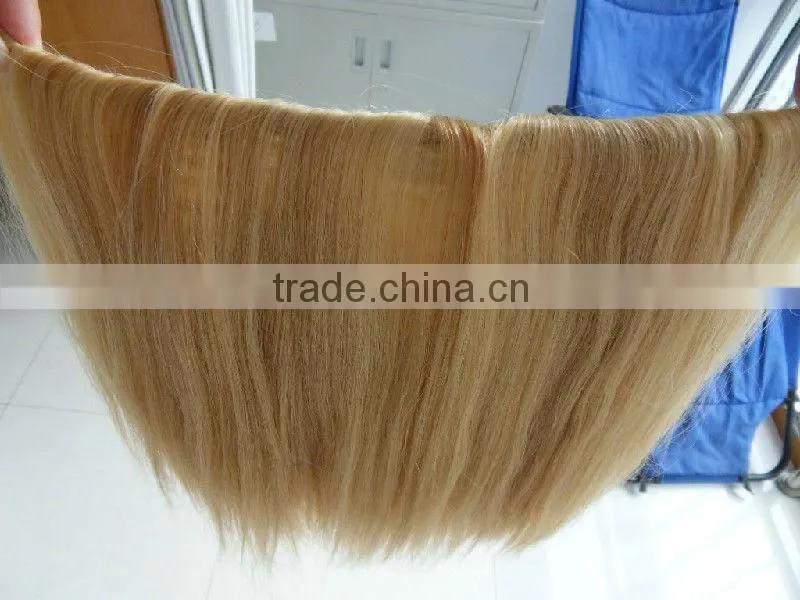 12 inch wholesale cheap straight blonde human hair half wigs
